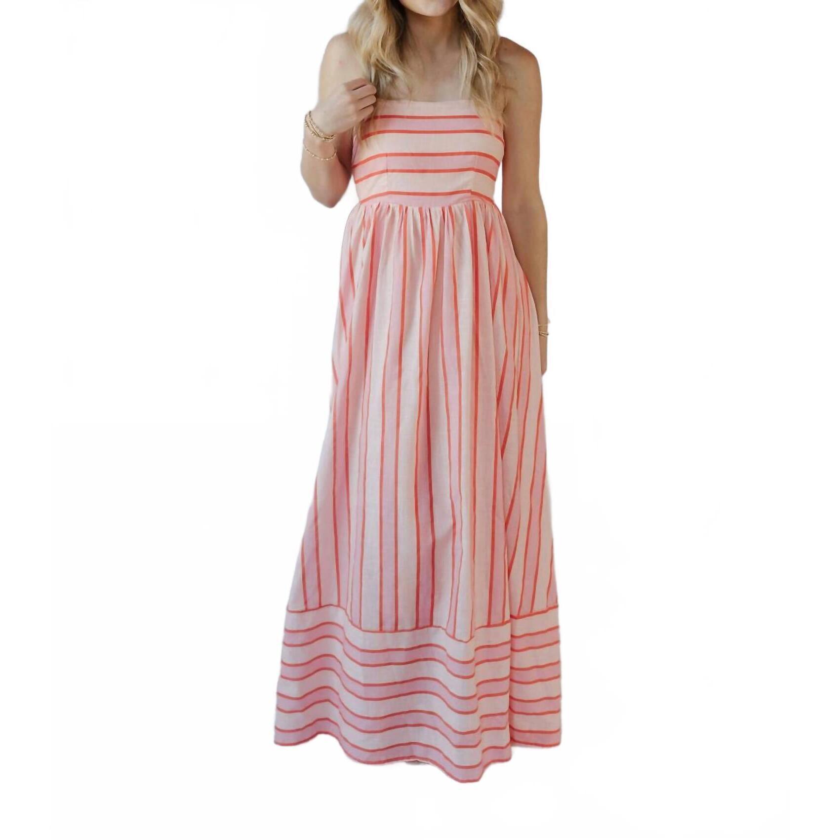 New By Together Kinzi Stripe Maxi Dress In Blush